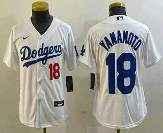 Youth Los Angeles Dodgers #18 Yoshinobu Yamamoto Number White Stitched Cool Base Nike Jersey,We sell and wholesale Youth Los Angeles Dodgers #18 Yoshinobu Yamamoto Number White Stitched Cool Base Nike Jersey on line form chian!